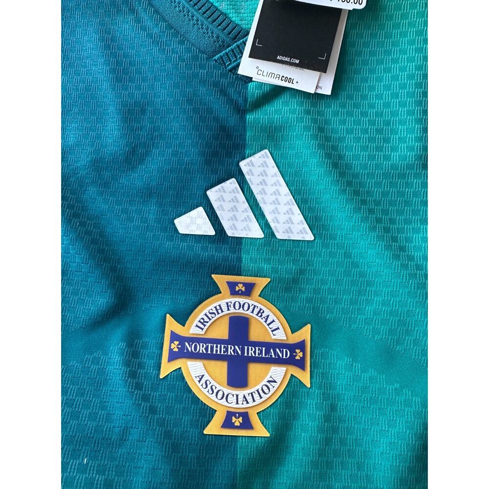 NWT adidas Northern Ireland 2026 Authentic Home Jersey Men L Green Soccer Slim - Picture 9 of 15